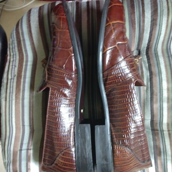 ❤️Mens STACY ADAMS Genuine Snake Tassled Loafers Shoes Sz 12 M main image 6